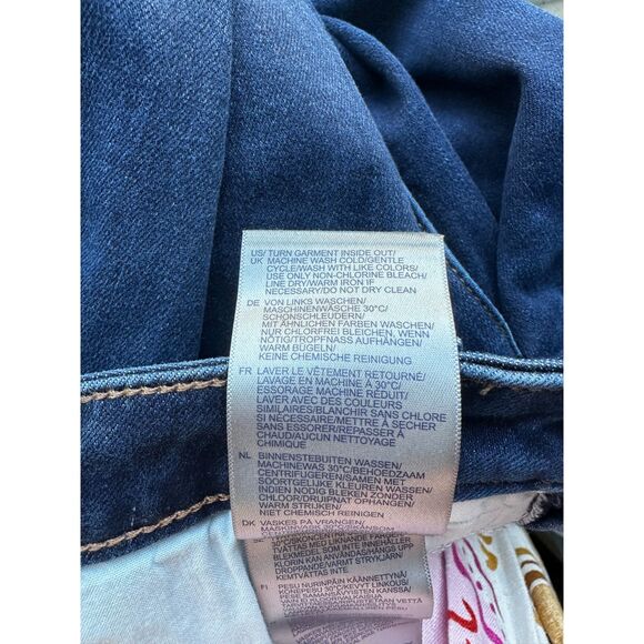 NYDJ Women's Dark Wash Bailey Relaxed Fit Mid Rise Shaping Mom Jeans Size 8 - Picture 8 of 9